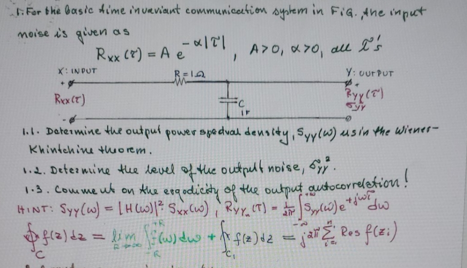 how to solve this problem? 1. For the basic time invariant communication