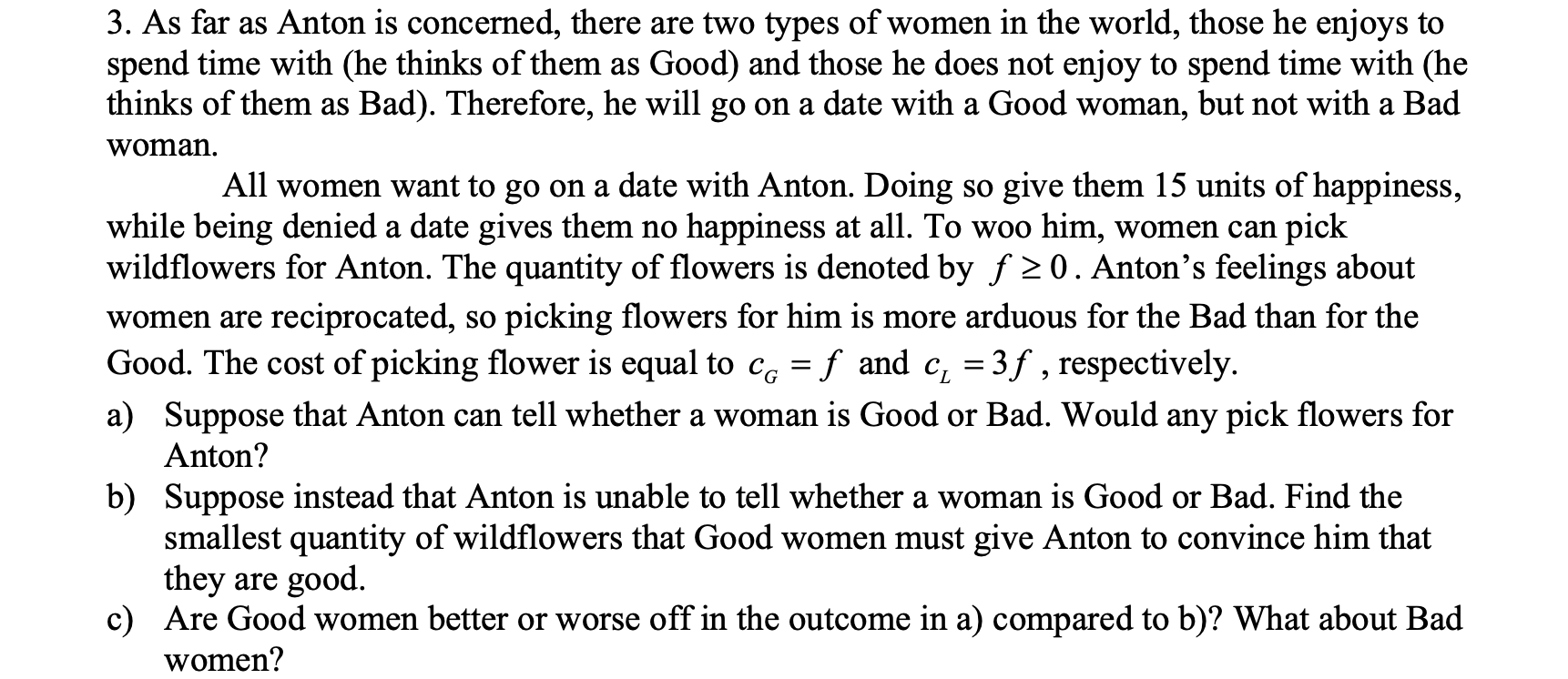  3. As far as Anton is concerned, there are two types