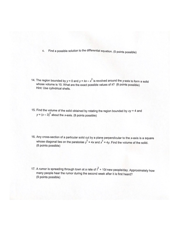 the exact solutions to the following differential equations. a. y'= ) 3-X