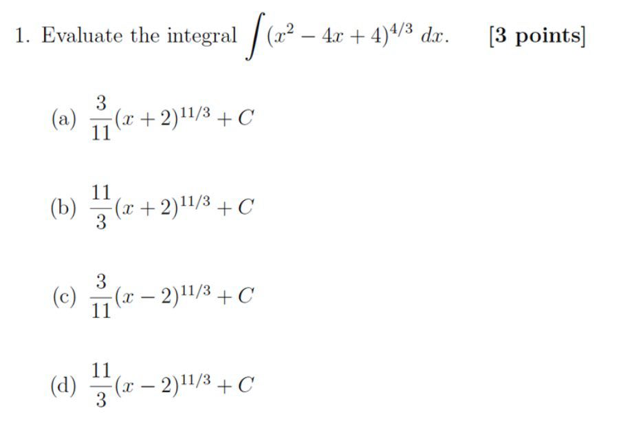 + - C (c) - sec - tan + C (d) -