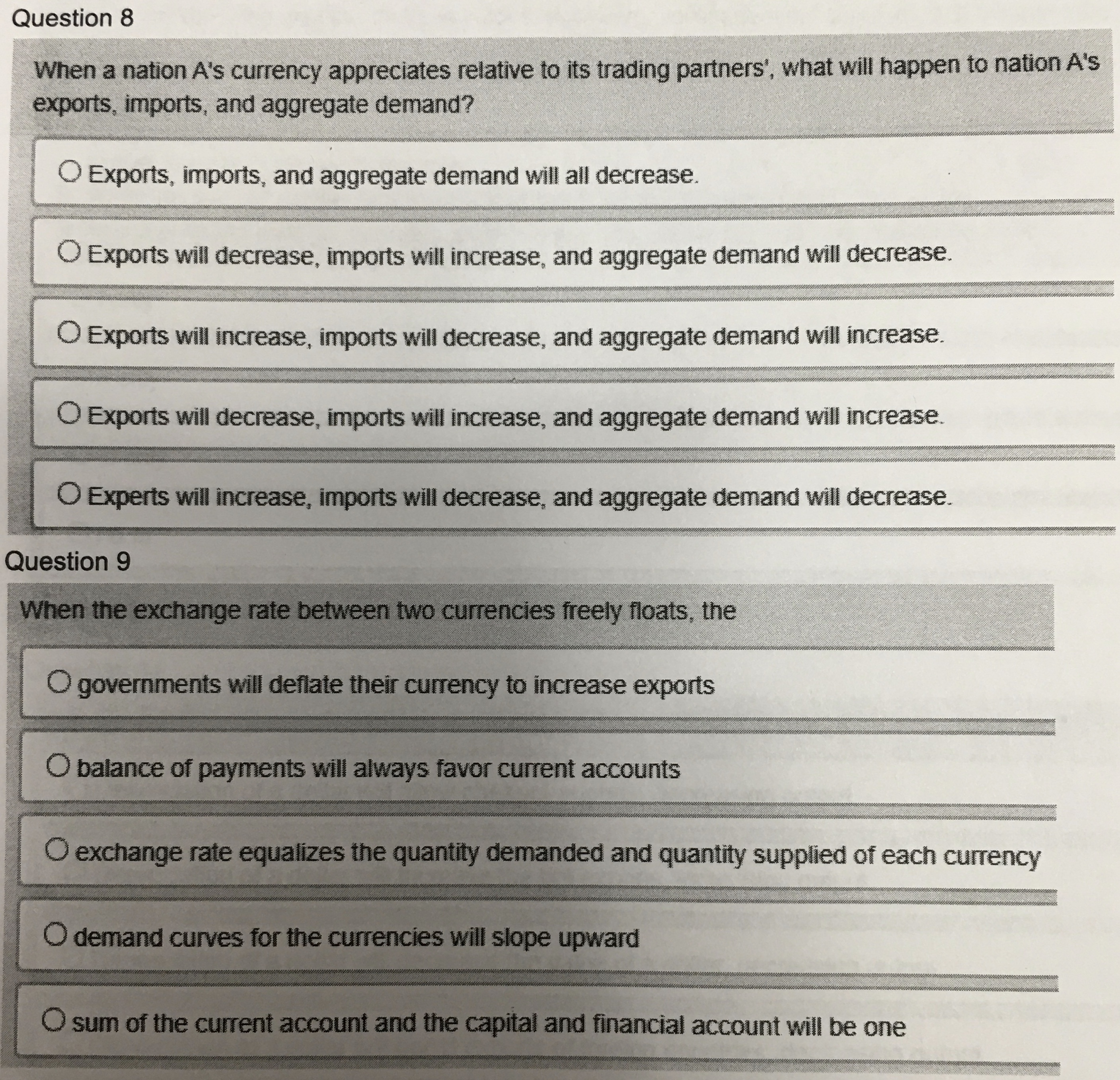 exports to decrease. OCapital flows from the U.S. and the dollar depreciates,