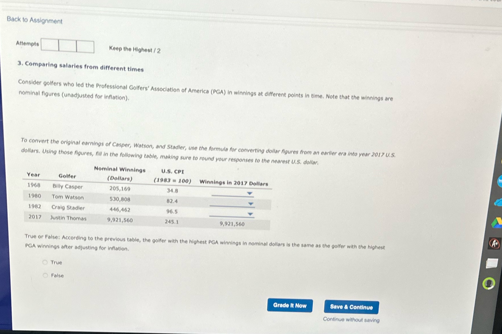 Back to Assignment Attempts Keep the Highest / 2 3. Comparing