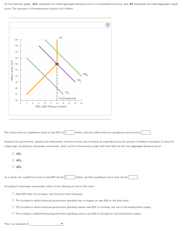  On the following graph, A.Dj represents the initial aggregate demand curve