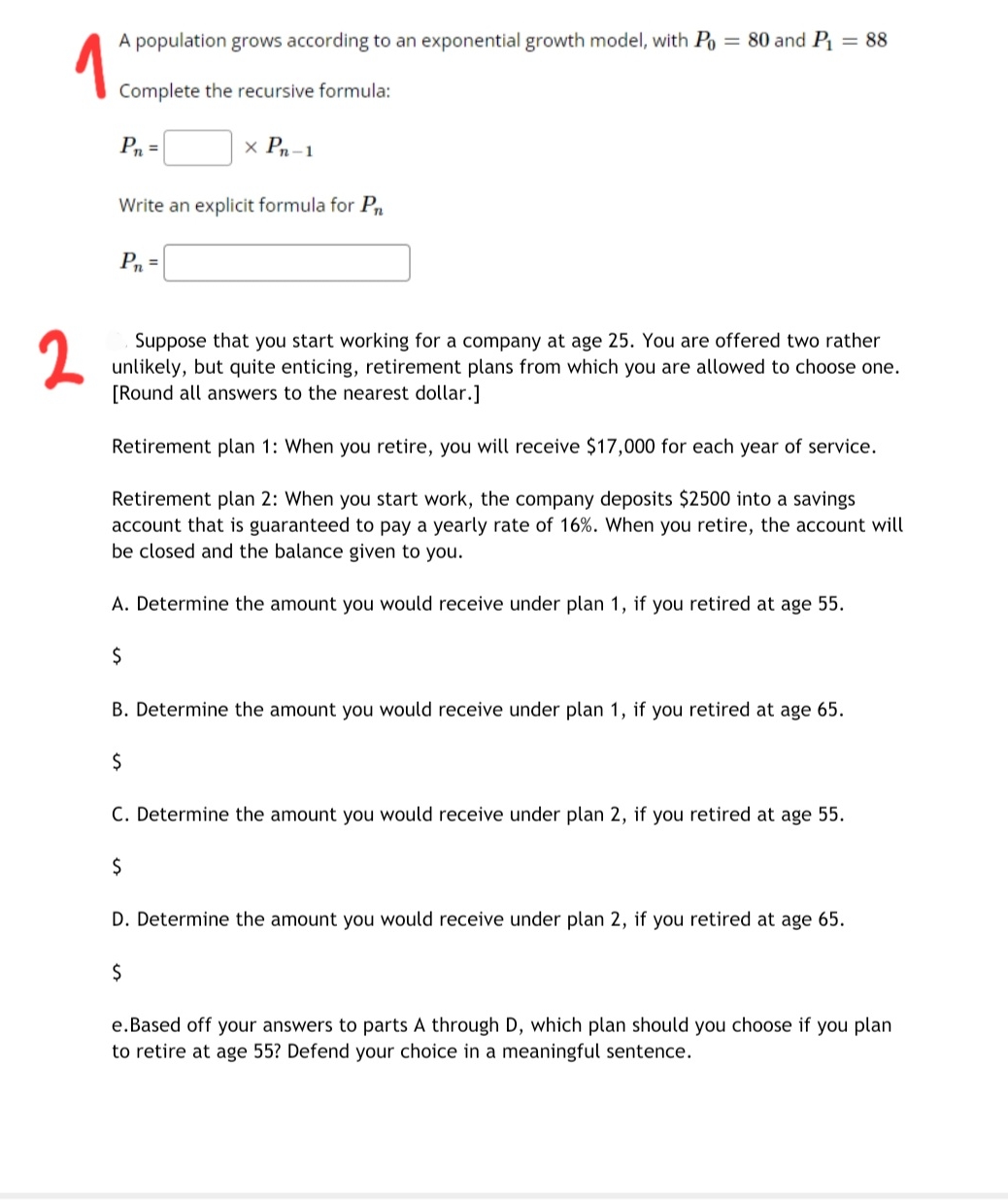 Statistics and Probability 'l 9. A population grows according to an exponential