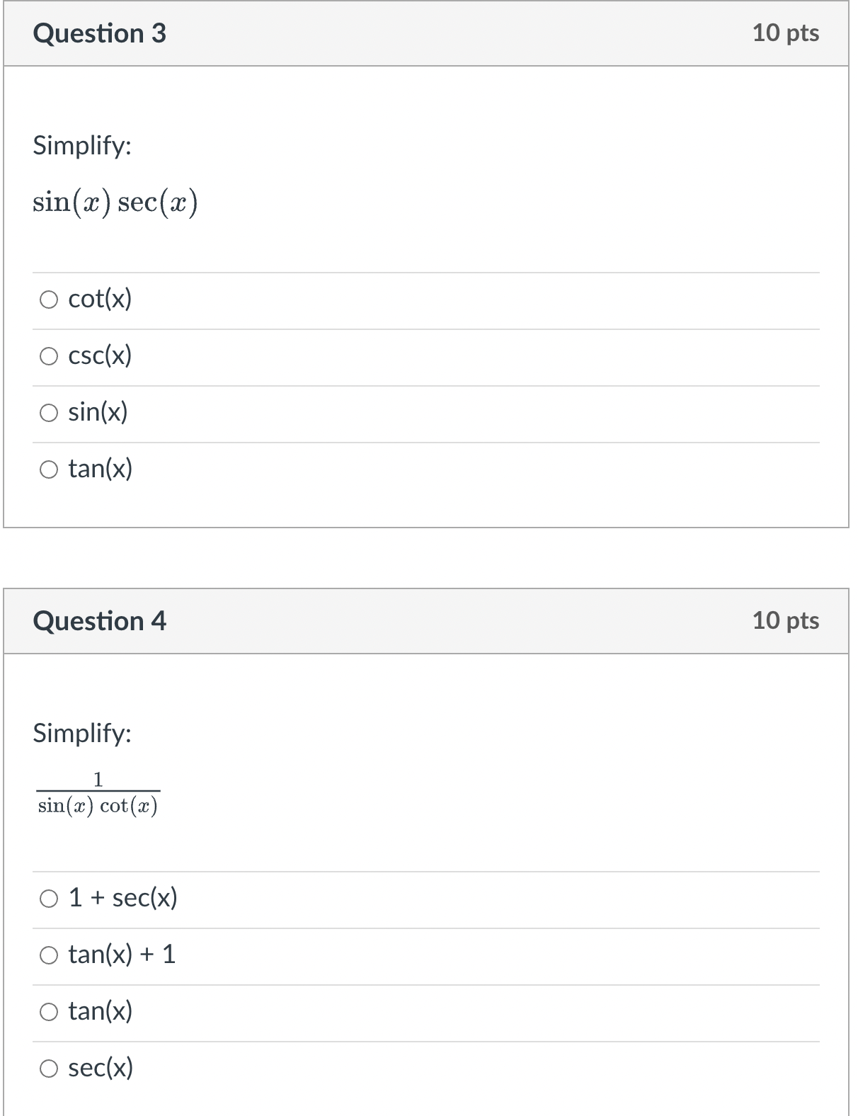 58 O .1285 O -.2962 O -.3086 O -.1286 Question 2 10