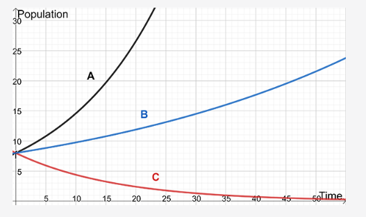 In my math class they show us a graph which shows three