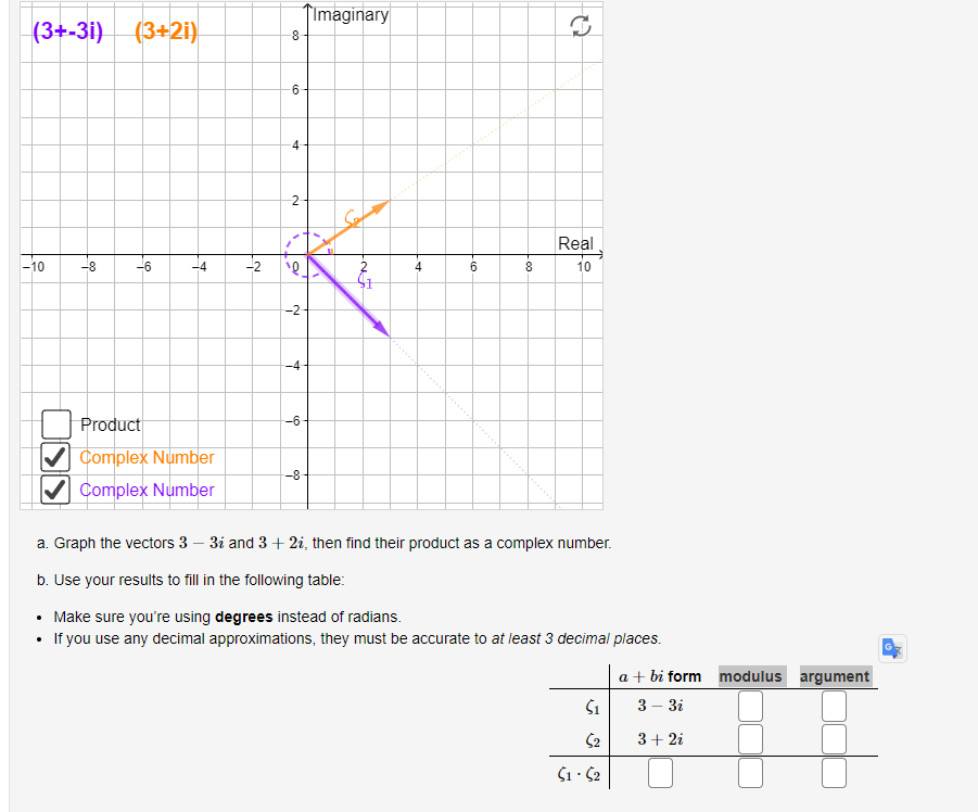 and argument 321\". Write C2 in polar form: [3 c. Use what