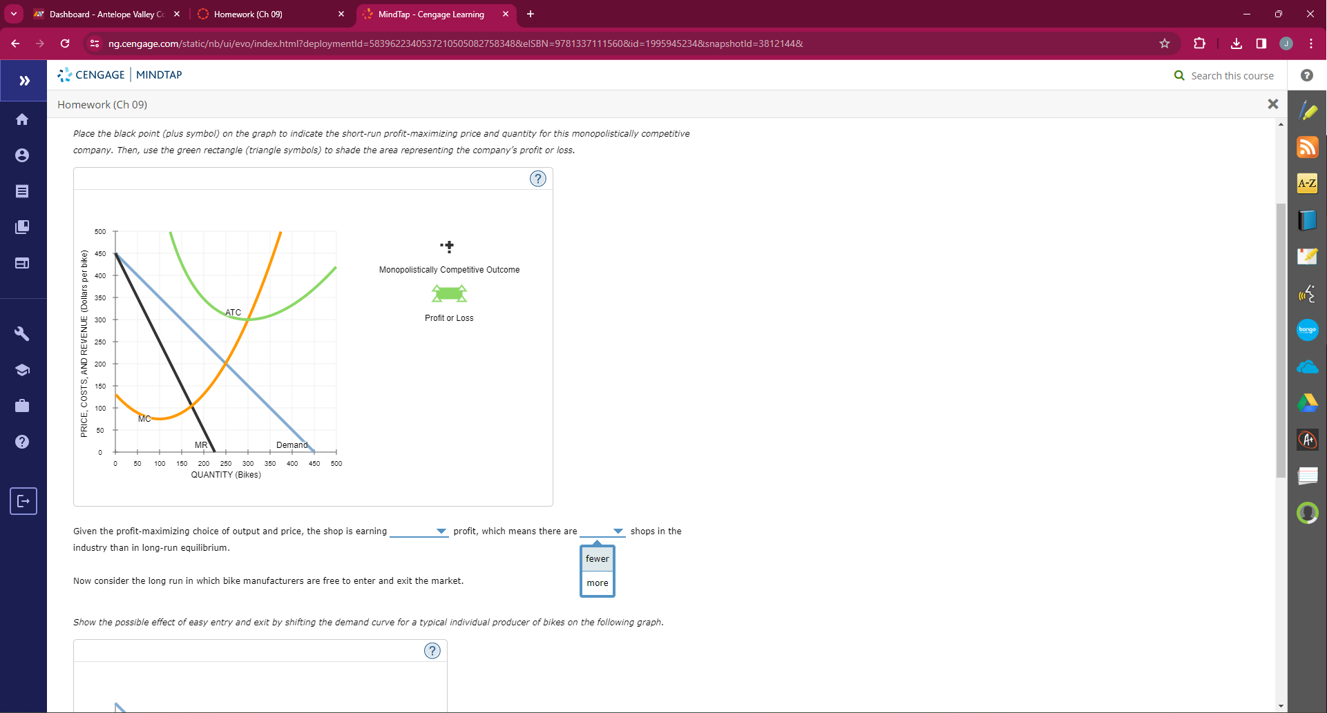 v Dashboard - Antelope Valley Cc X | > Homework (Ch
