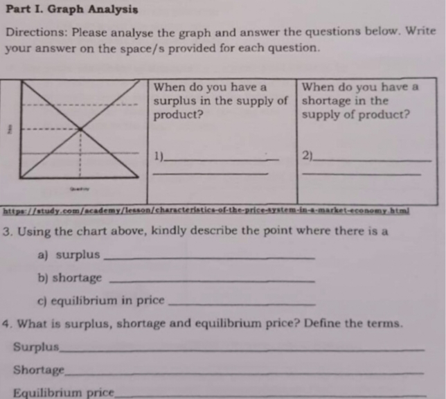 Part I. Graph Analysis Directions: Please analyse the graph and answer