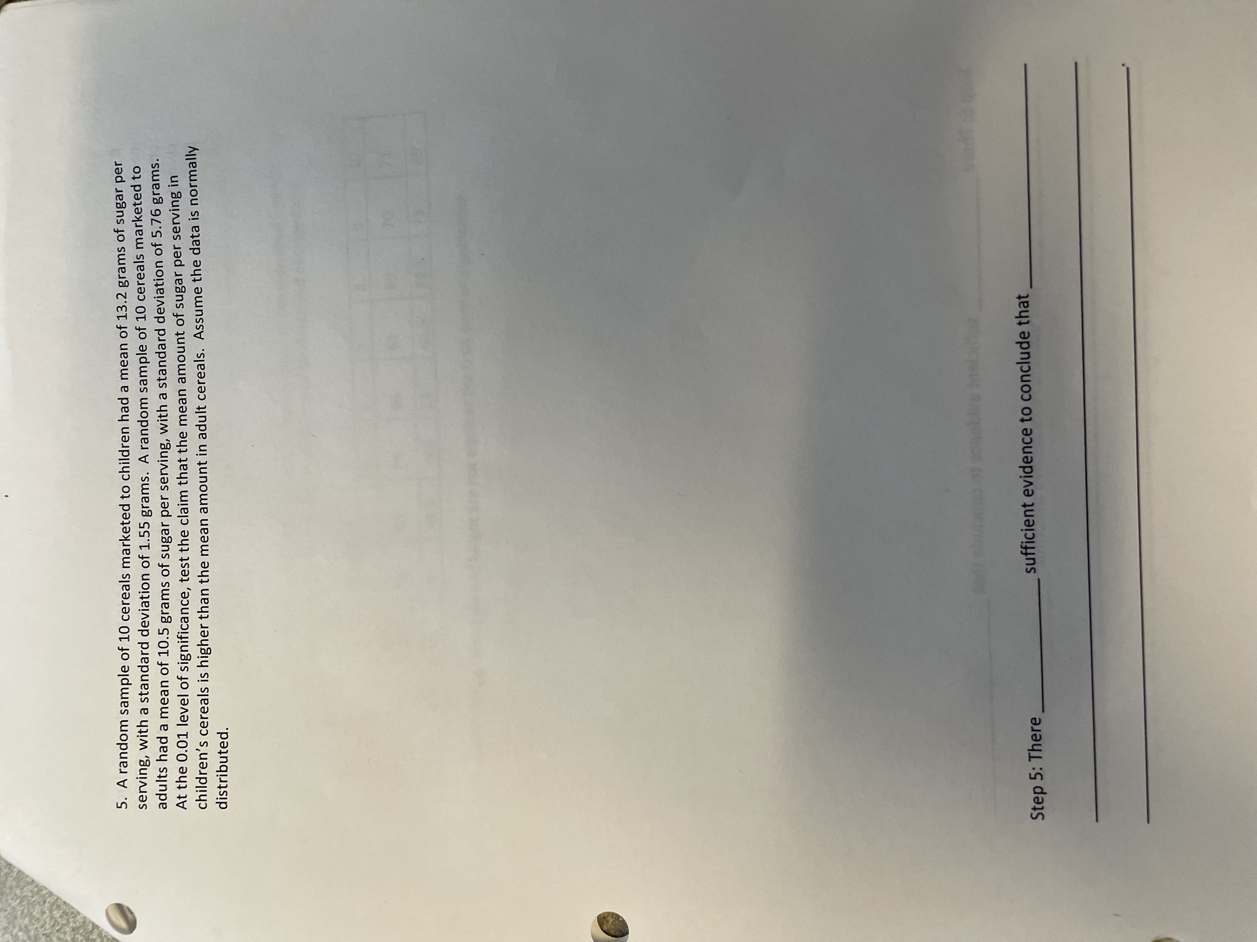 height. To test this hypothesis, the student used a random sample of