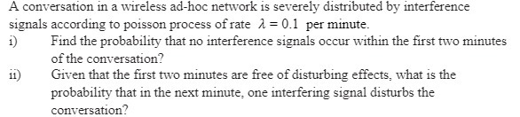 A conversation in a wireless ad-hoc network is severely distributed by