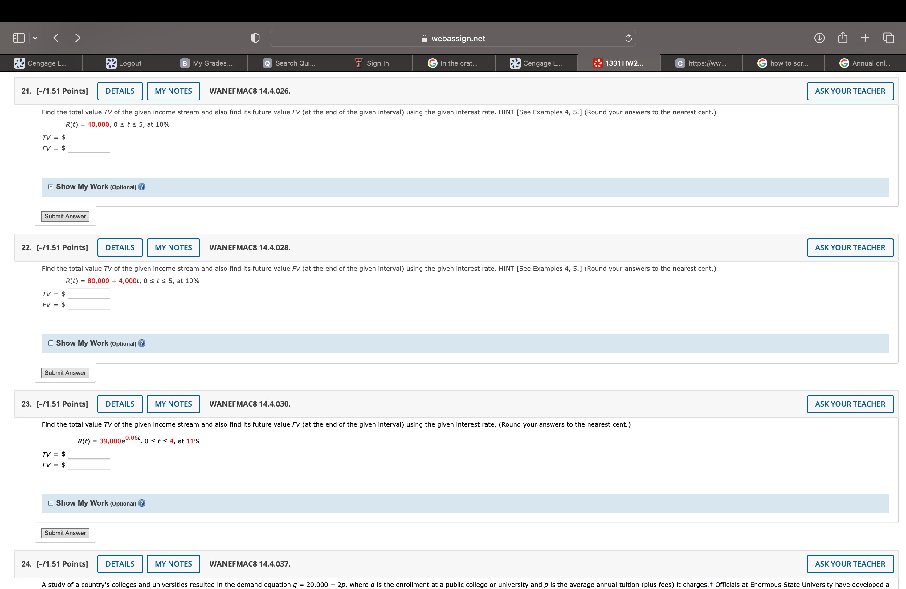 [-/1.51 Points] DETAILS ] ' MY NOTES WANEFMACS 14.4.009. ASK YOUR TEACHER