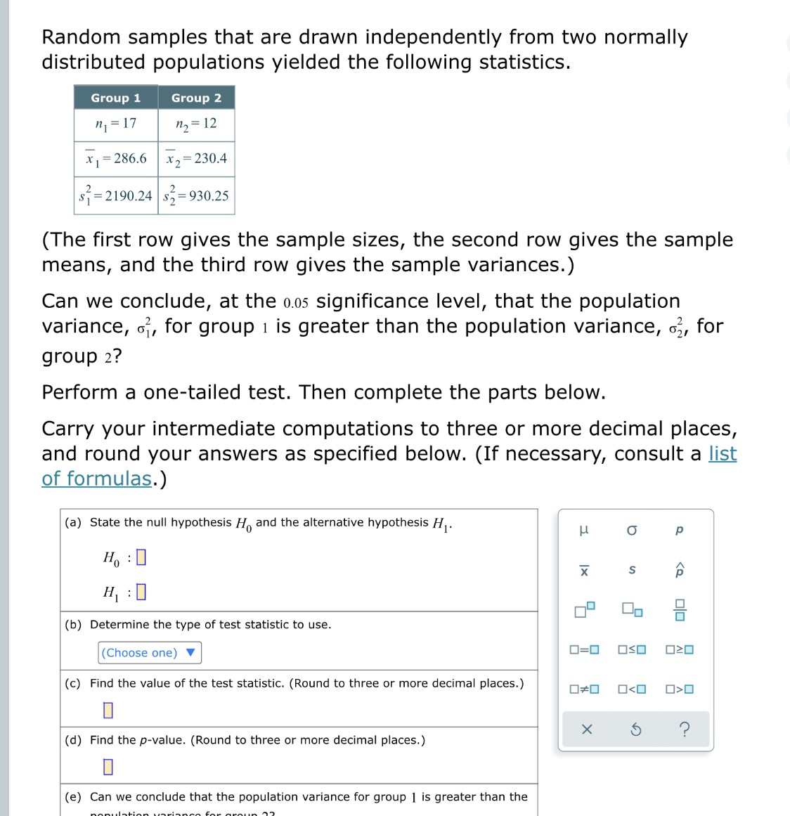 Random samples that are drawn independently from two normally distributed populations
