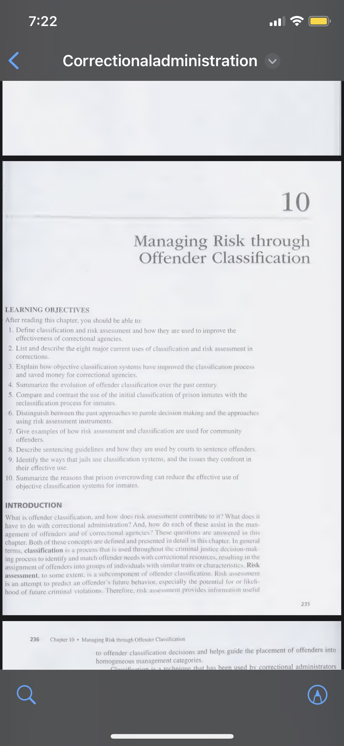 7:22 K Correctionaladministration V 10 Managing Risk through Offender Classification LEARNING