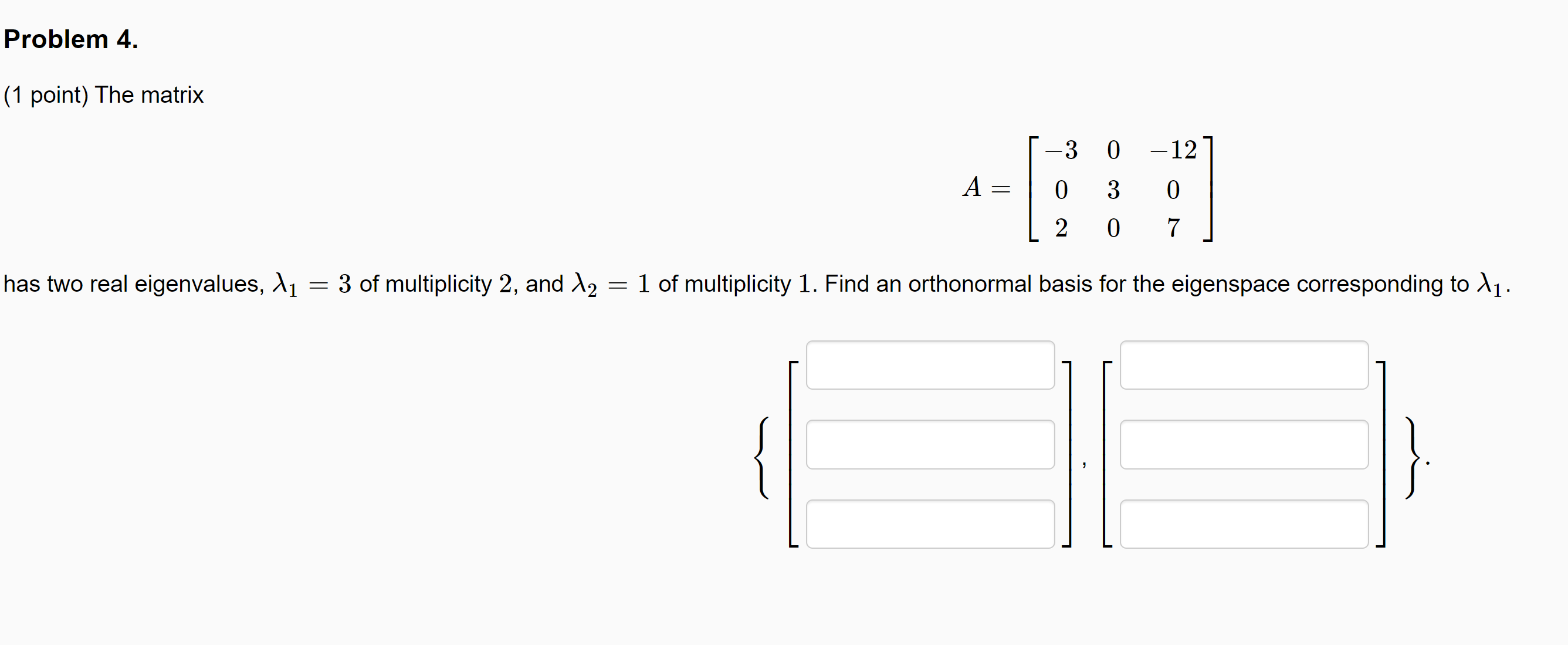 before continuing.) Note: The uj must be given in the same order