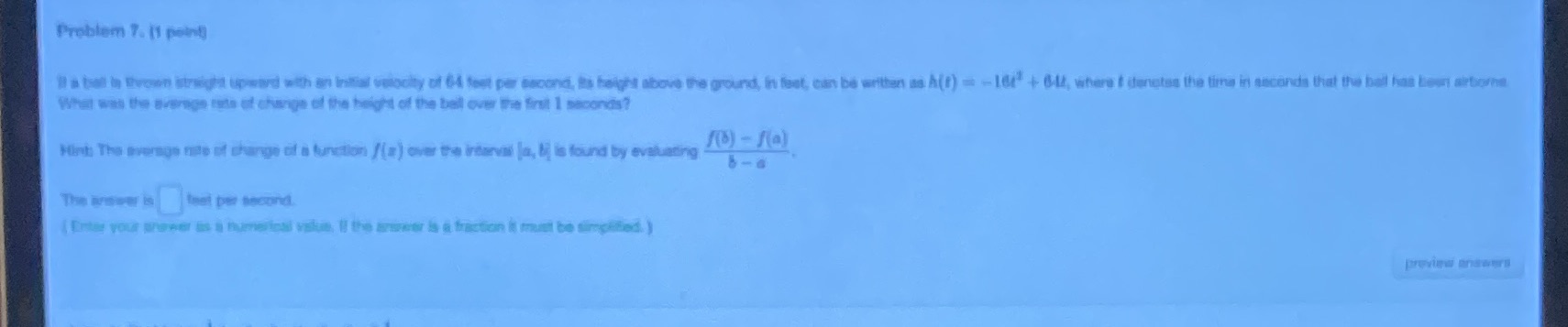 I need help on this question Problem ?. (1 point a bed
