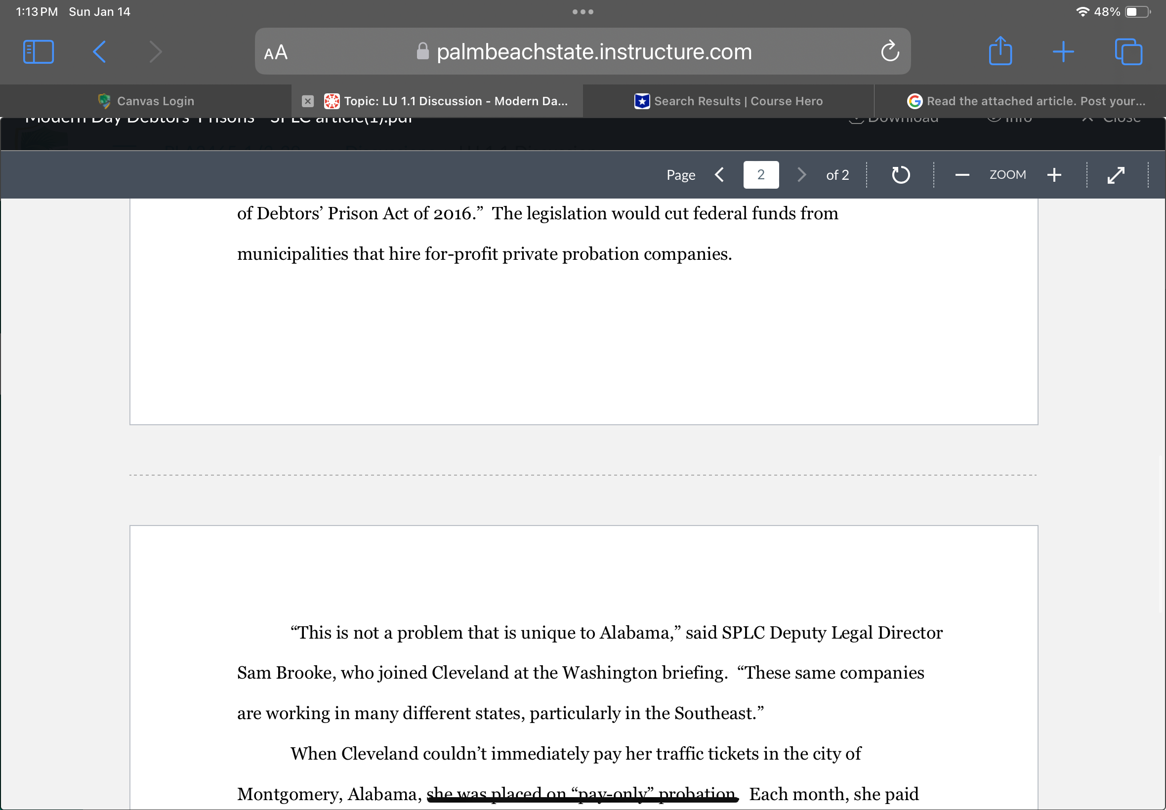 prison or are they an appropriate law enforcement tool? 1:13 PM Sun