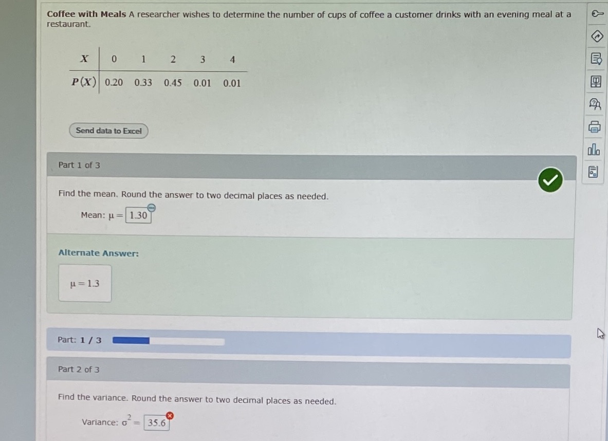 Need helped finding the Variance. They need to be rounded two decimal