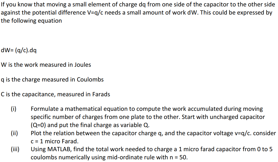 answer this question If you know that moving a small element of