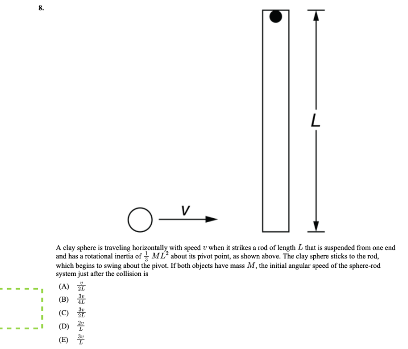position B. Between positions A and B, the angular momentum of the