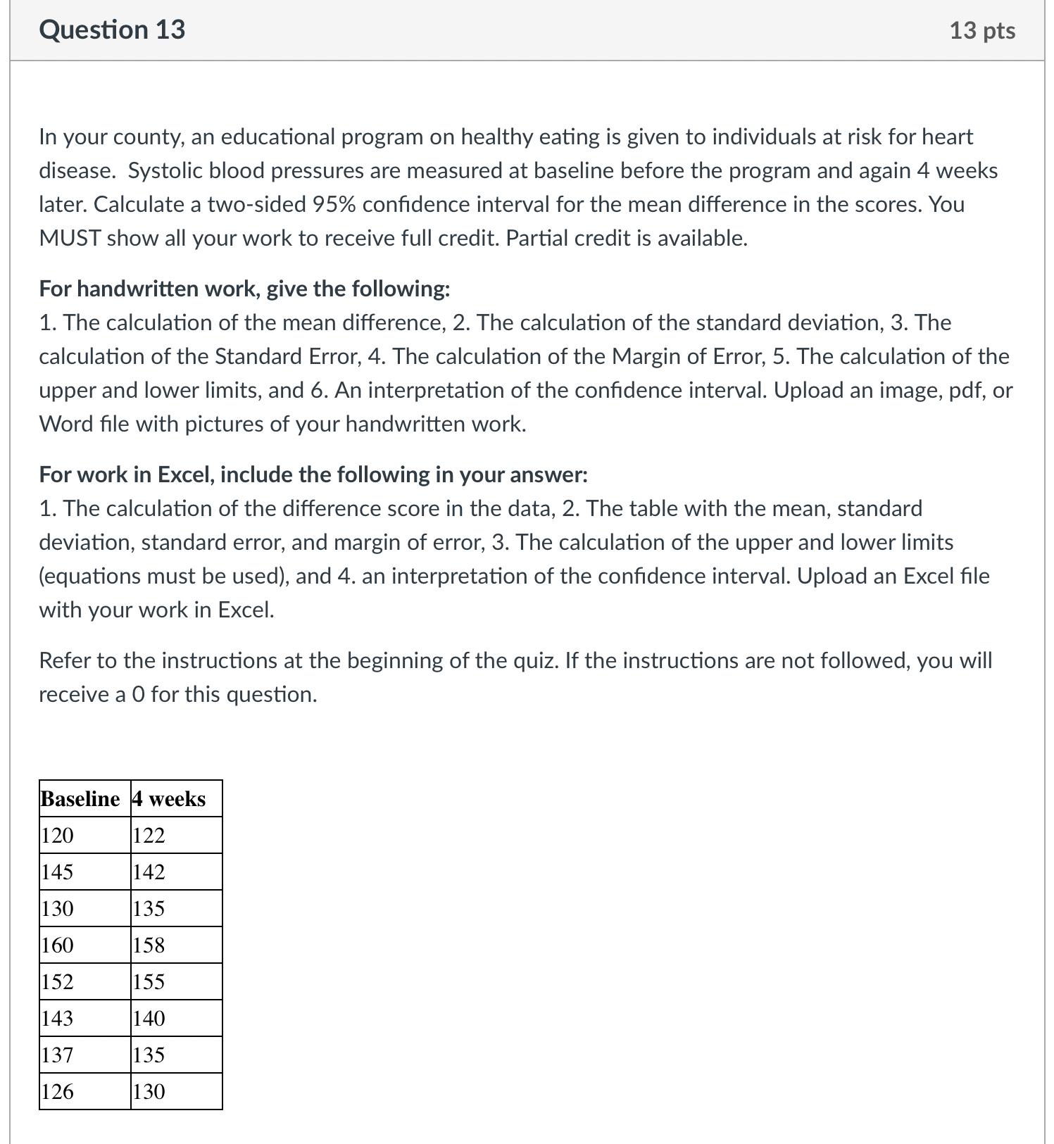 of signicance. Give each of the following to receive full credit: 1)