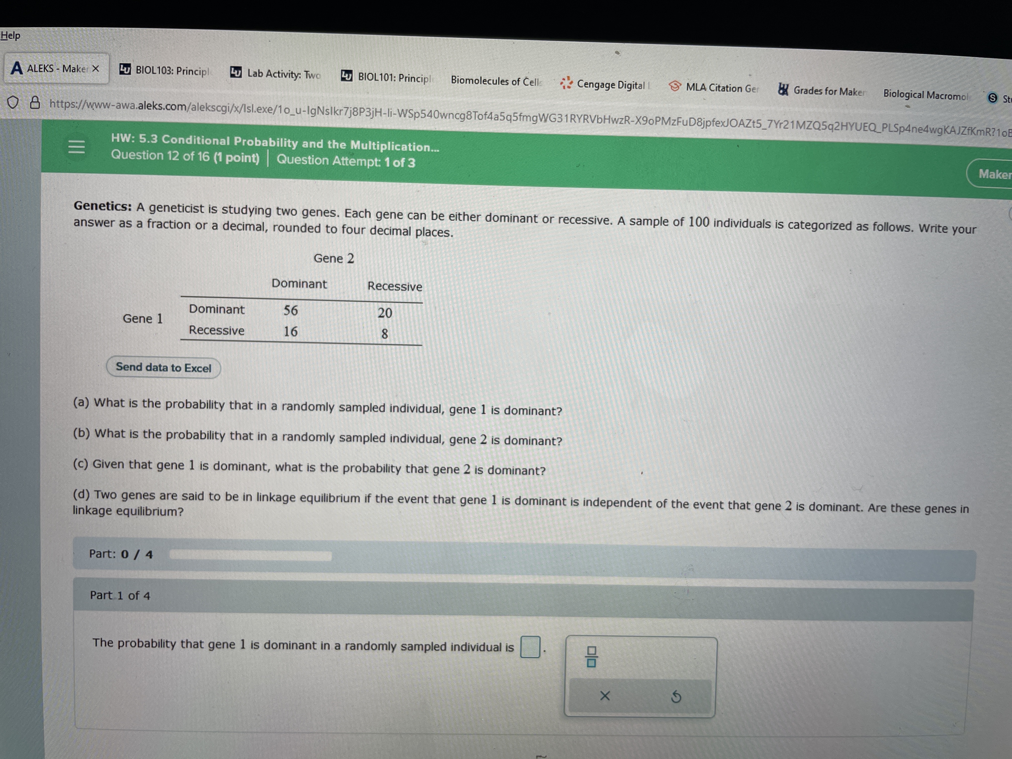 Two Lu BIOL101: Principl Biomolecules of Cell Cengage Digital | MLA Citation