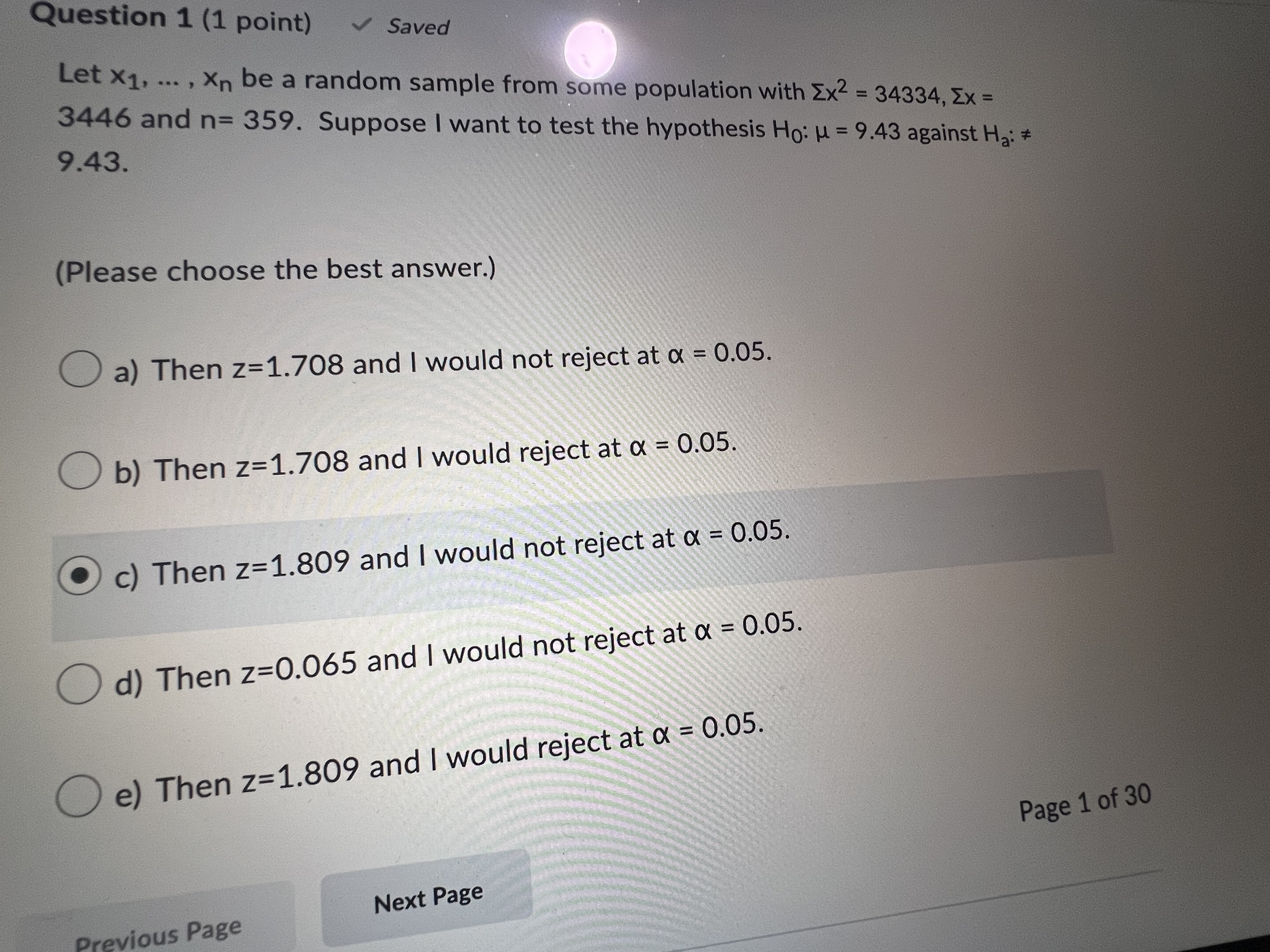 #1-3 asap please :) Question 1 (1 point) Saved Let X1, ...