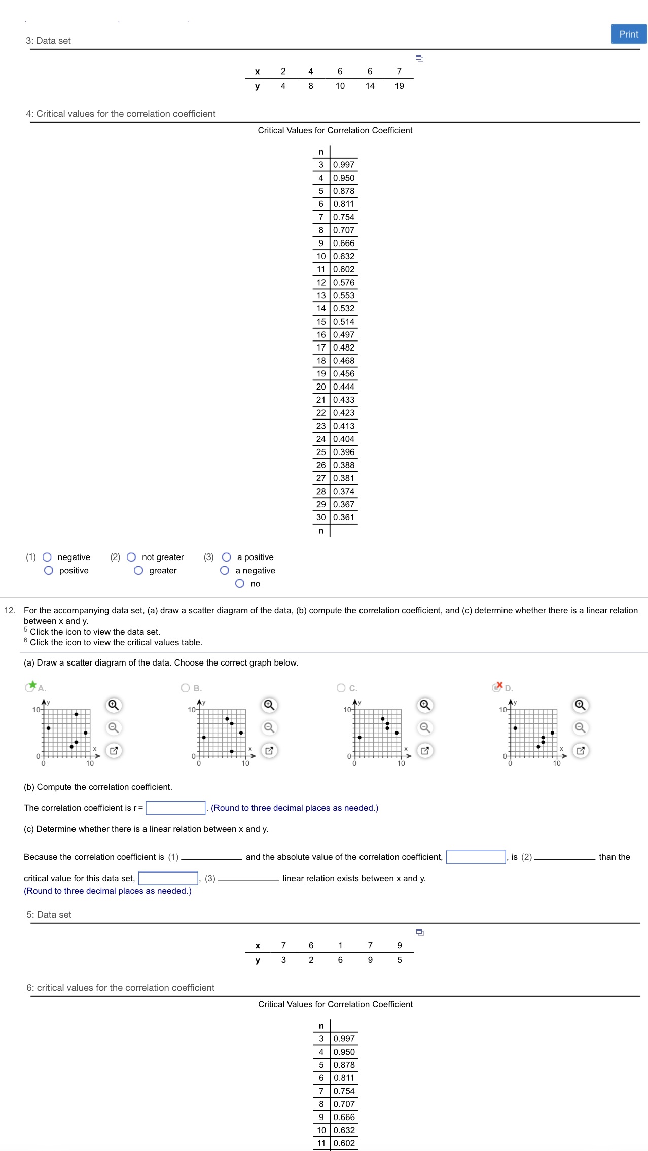 4.1 Print 3: Data set 2 4 6 6 7 8 10