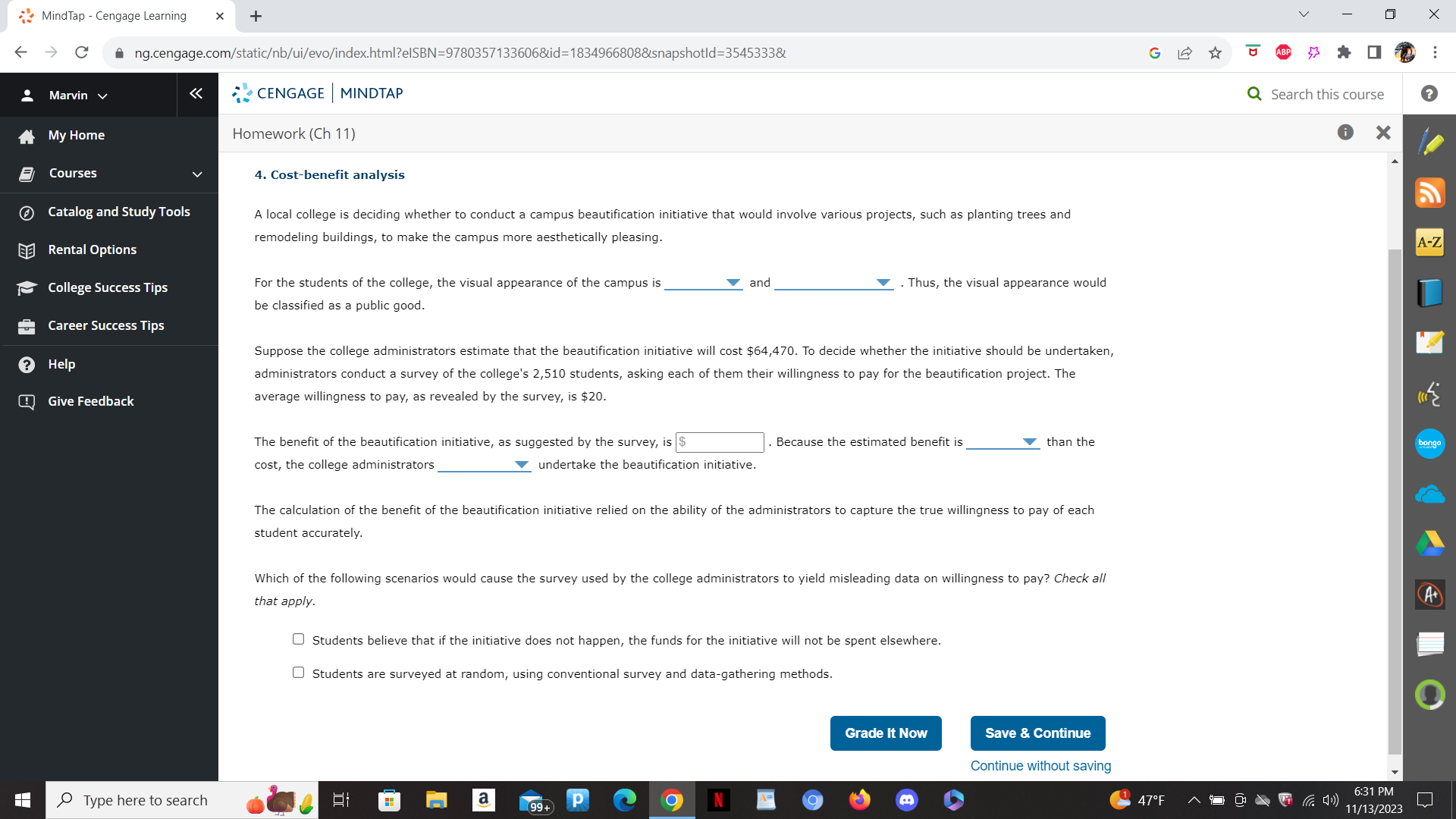 MindTap - Cengage Learning ng.cengage.com/static/nb/ui/evo/index.html?elSBN C Marvin My Home Courses Catalog and