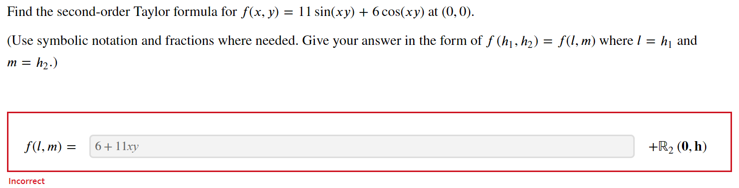 formula for f (x, y) = (9x + By)2 at X0 =