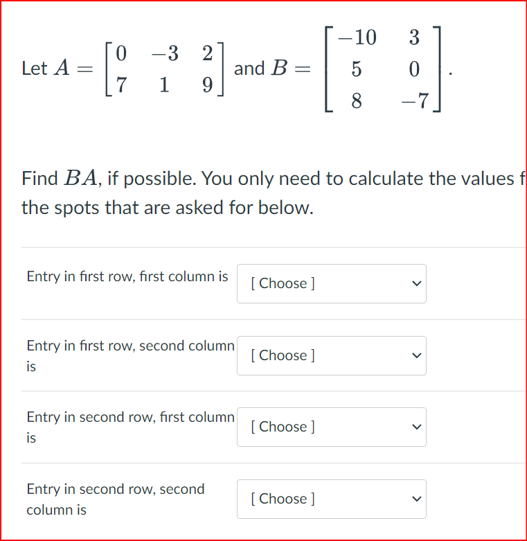 1 O Infinitely many solutions (dependent system) O -1 O No solution