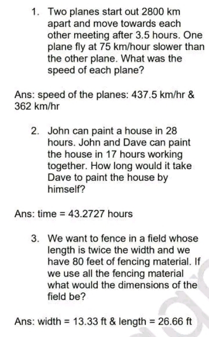 pls help me out asap thanks provide solution 1. Two planes start