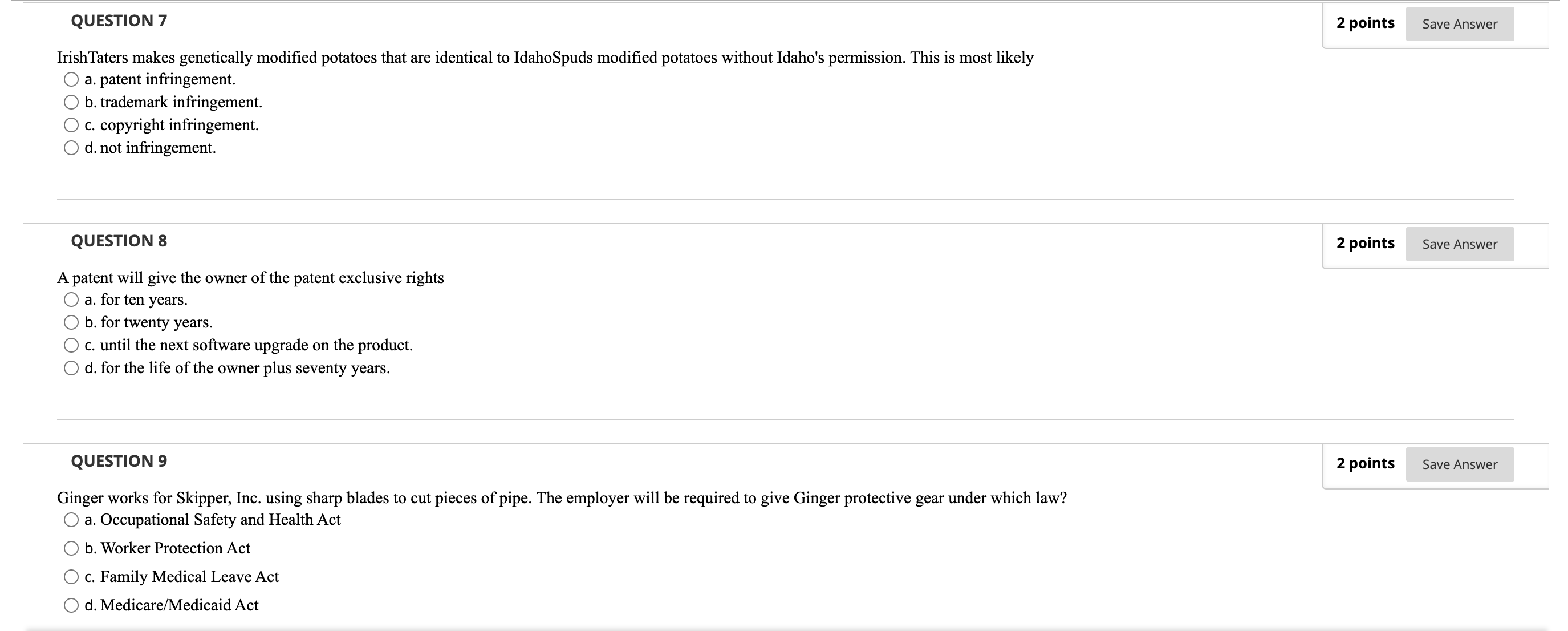 applicants are eligible for hiring, but the employer discards the results, and