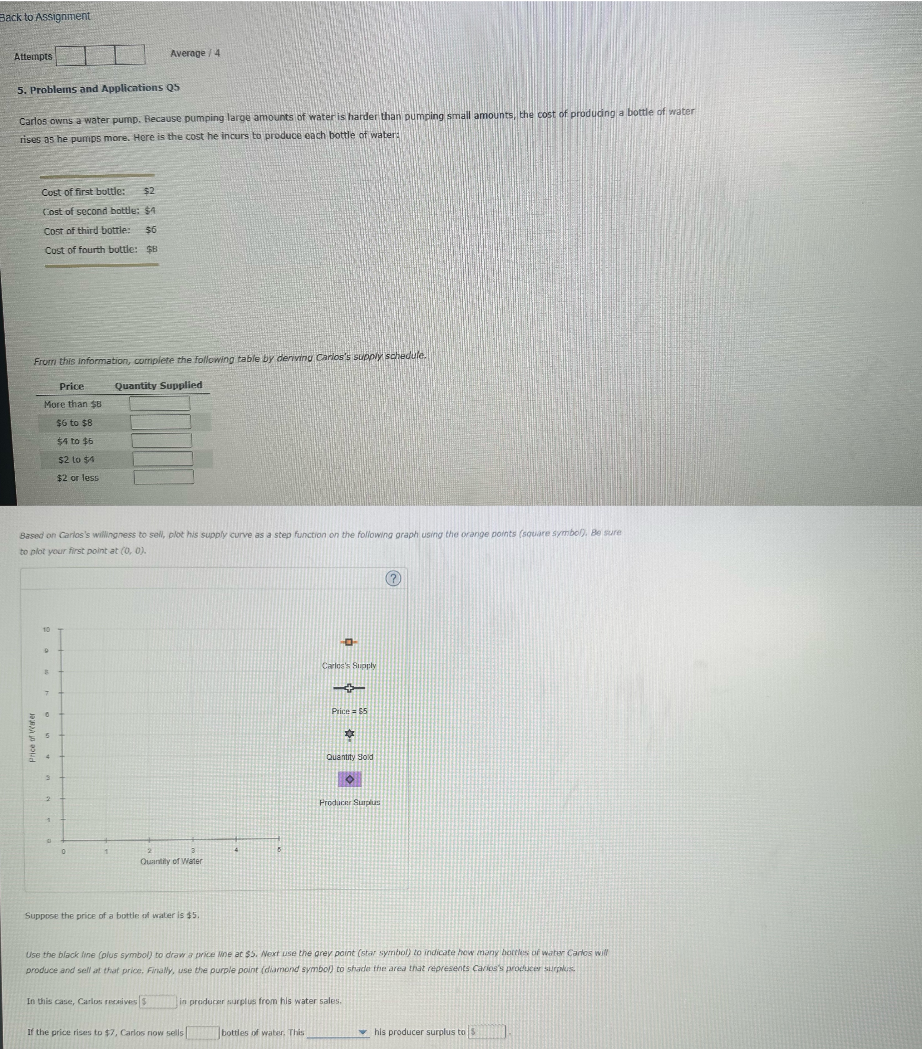 Back to Assignment Attempts Average / 4 5. Problems and Applications