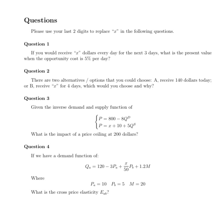 Questions Please use your last 2 digits to replace "r" in