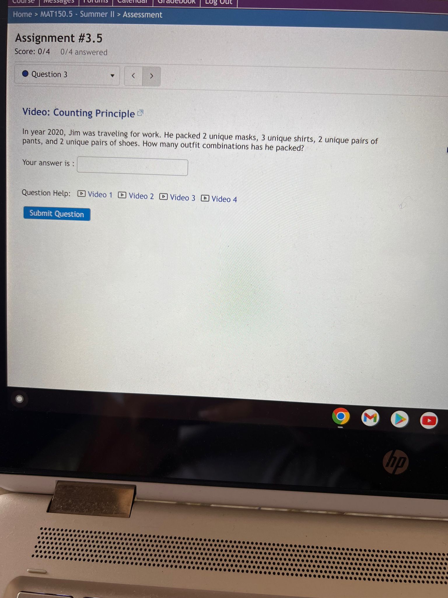 II > Assessment Assignment #3.7 Score: 0/5 0/5 answered Question 2 Video: