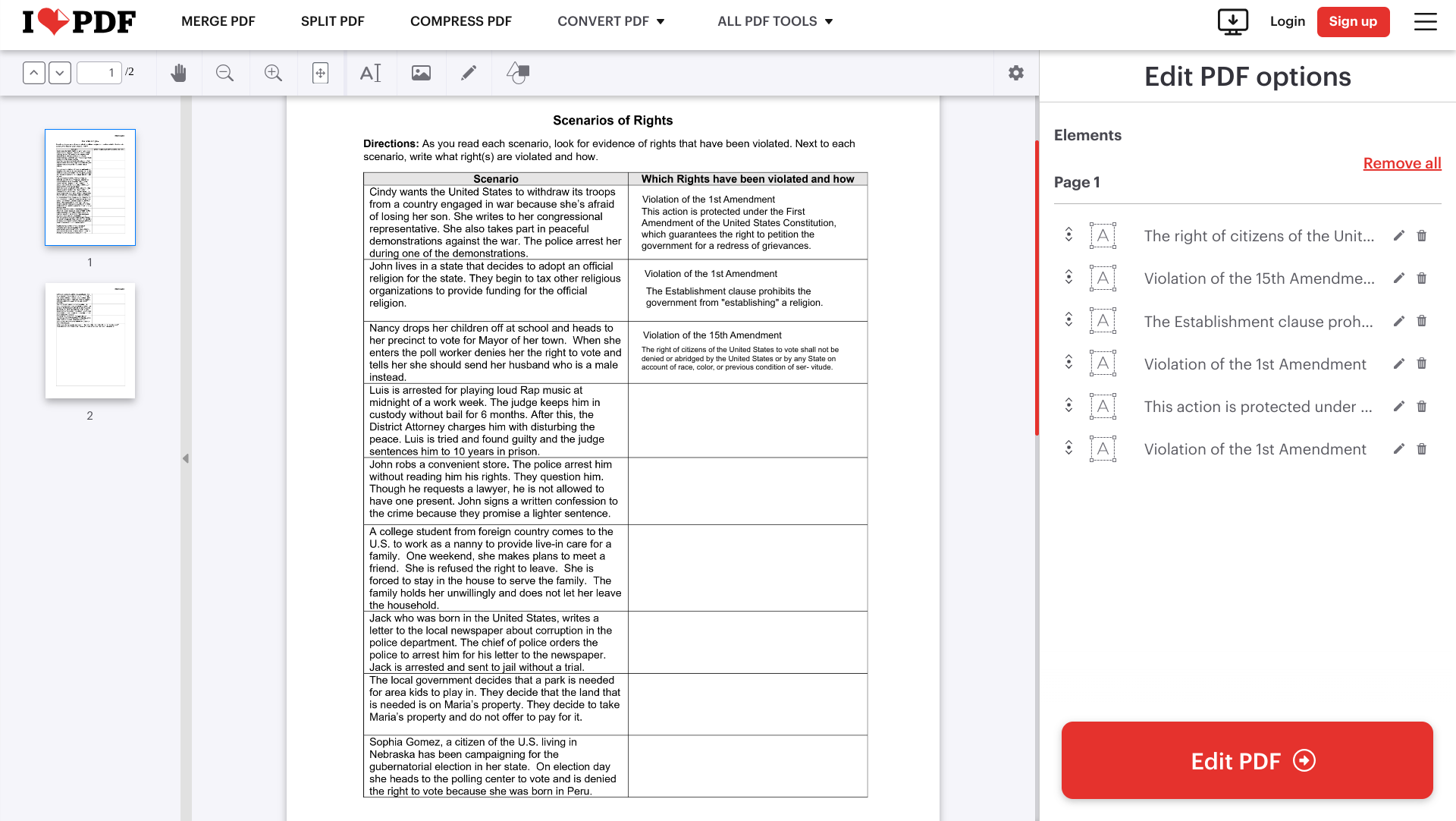 I PDF MERGE PDF SPLIT PDF COMPRESS PDF CONVERT PDF ALL