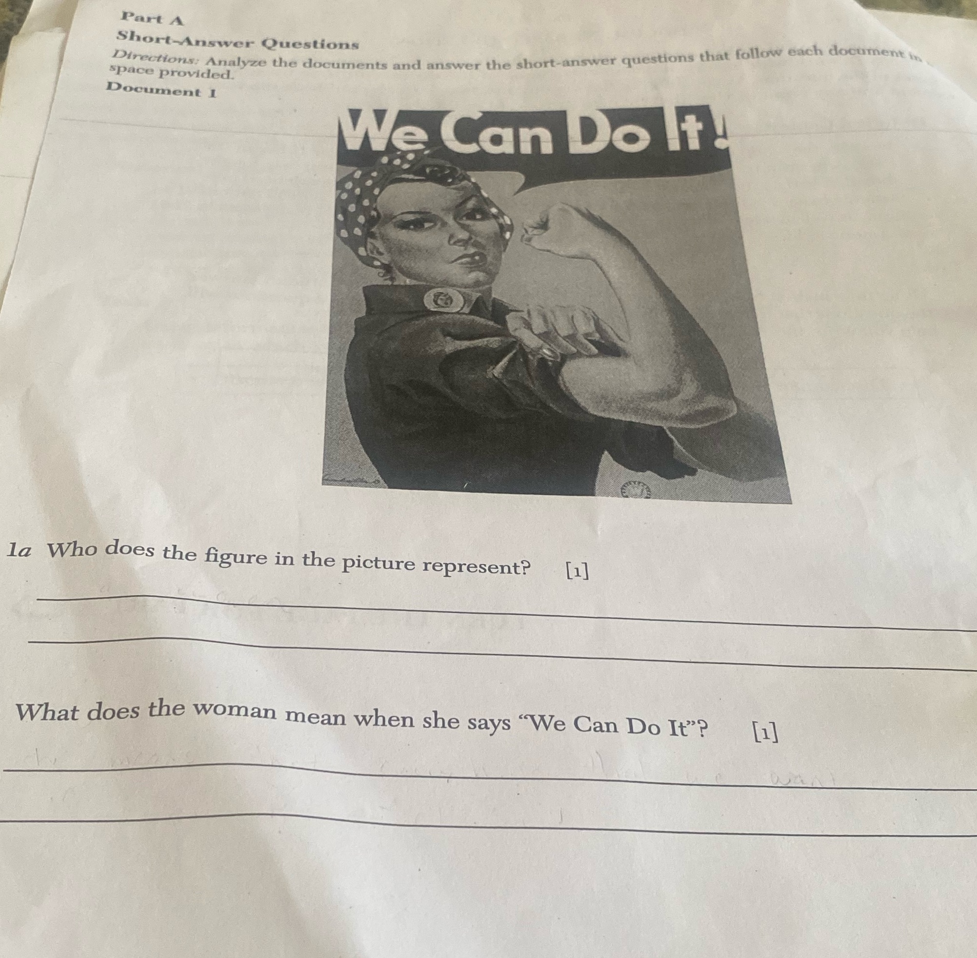 what does the figure in the picture represent?What does the woman mean