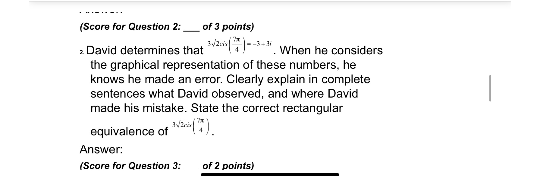 Can someone please help me with my math work? (Score for Question