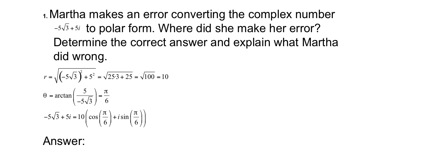 David observed, and where David made his mistake. State the correct rectangular