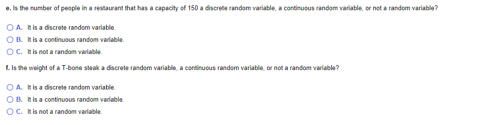 variable. or not a random variable. a. The number of statistics students