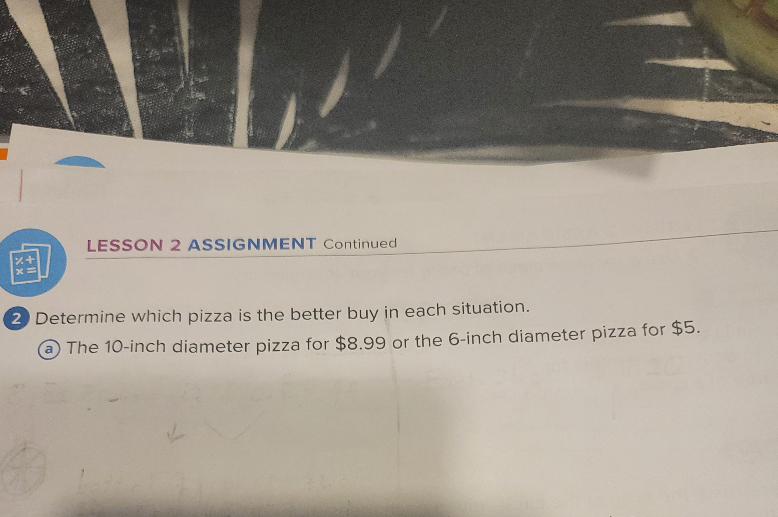 radius is always half of the diameter 10 inch diameter Pizza r