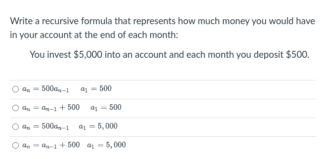 type of sequence, and the fifteenth term in the sequence. First term