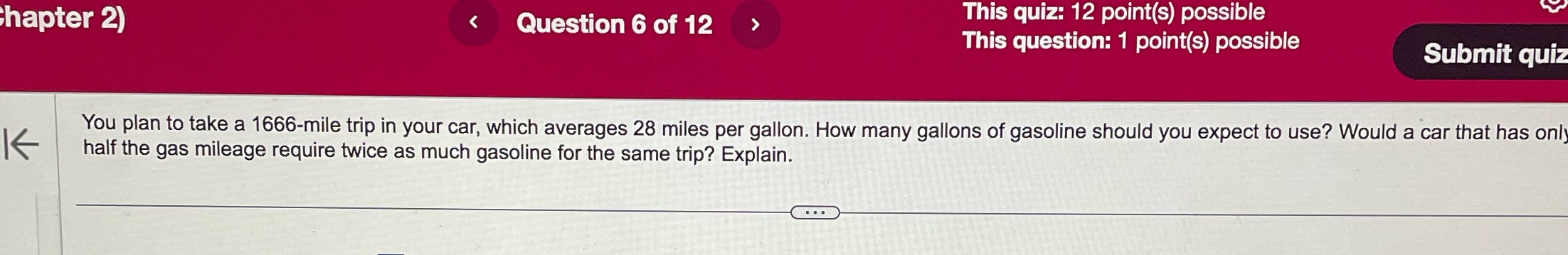 hapter 2) < Question 6 of 12 > This quiz: 12 point(s)