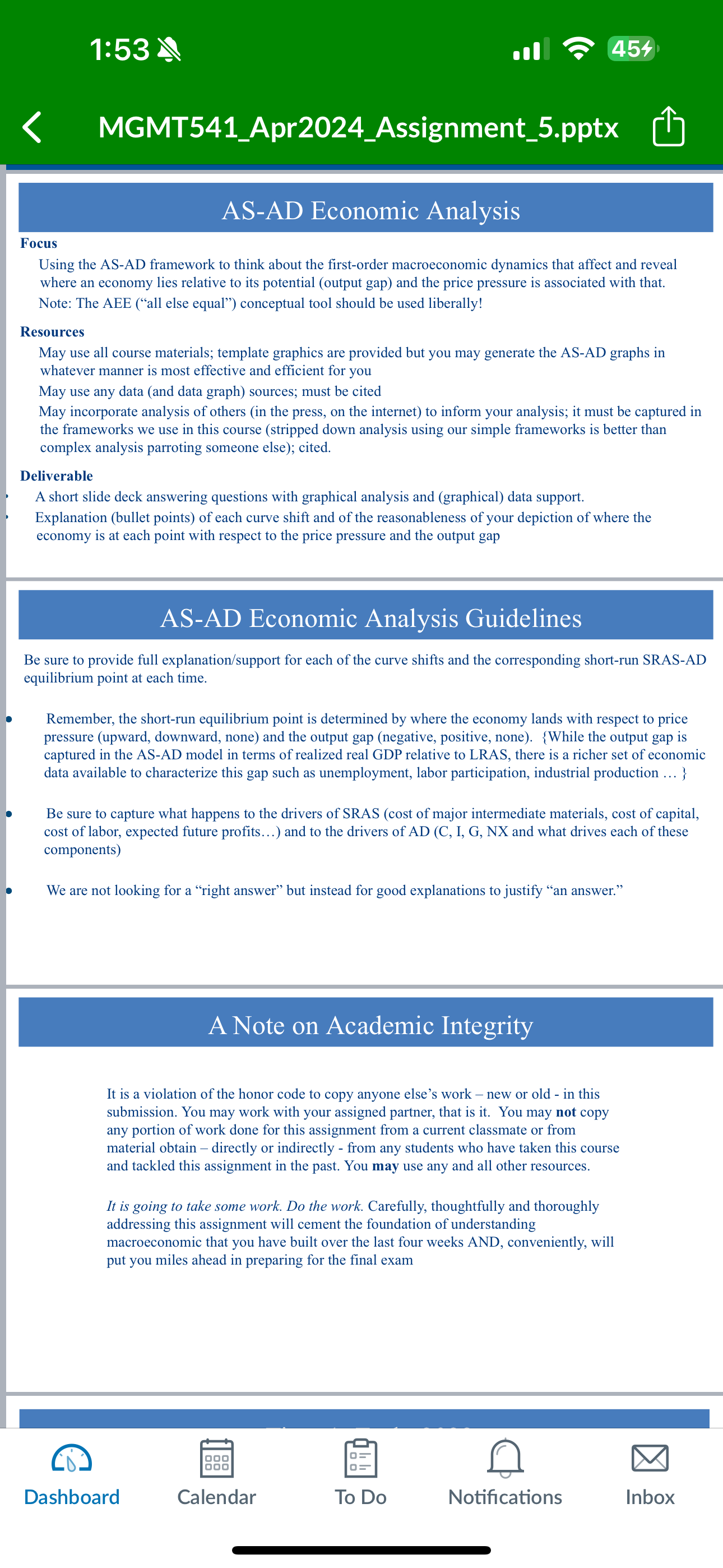AS-AD Economic Analysis Focus Using the AS-AD framework to think about