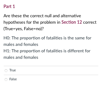 to determine the frequency of fatal and non-fatal accidents among sexes for