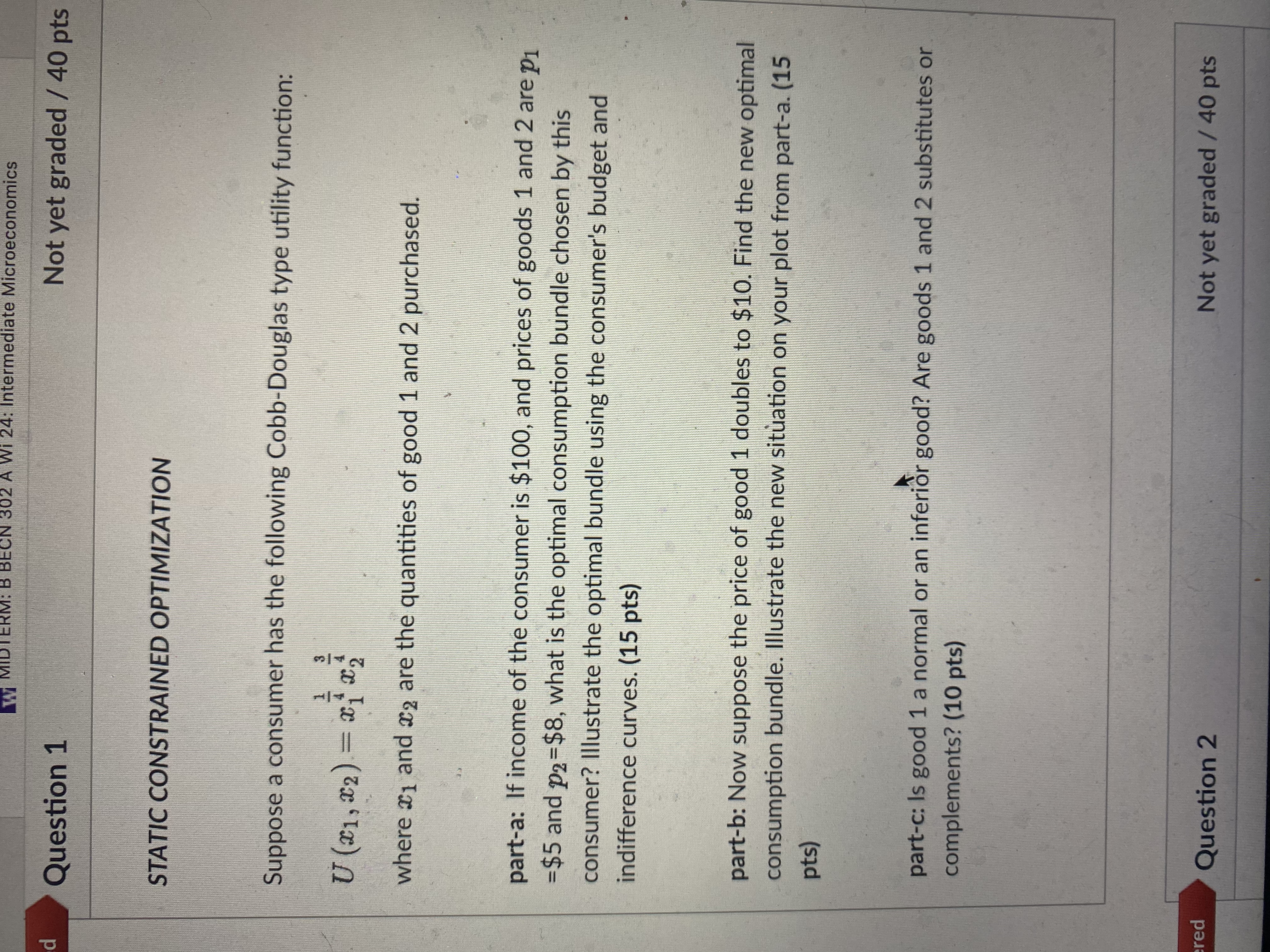 reported by a consumer at 3 different price pairs: Observation P1 P2