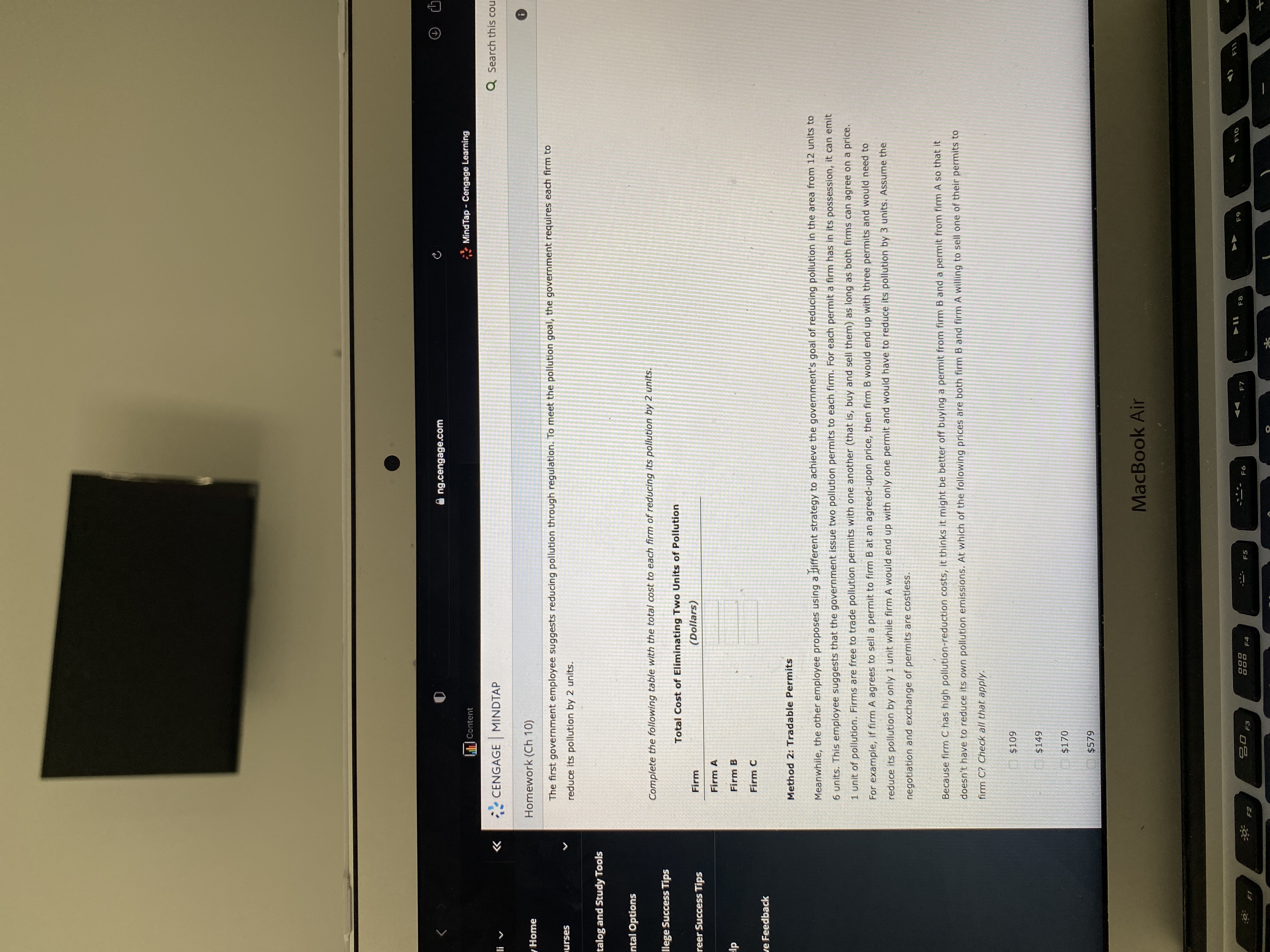 this co Homework (Ch 10) back to Assignment Attempts Keep the Highest