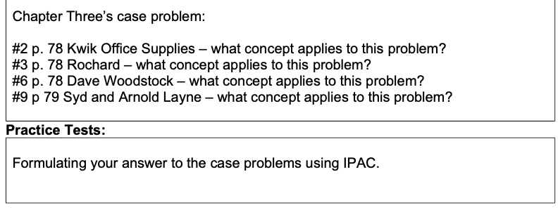  Chapter Three's case problem: #2 p. 78 Kwik Office Supplies -