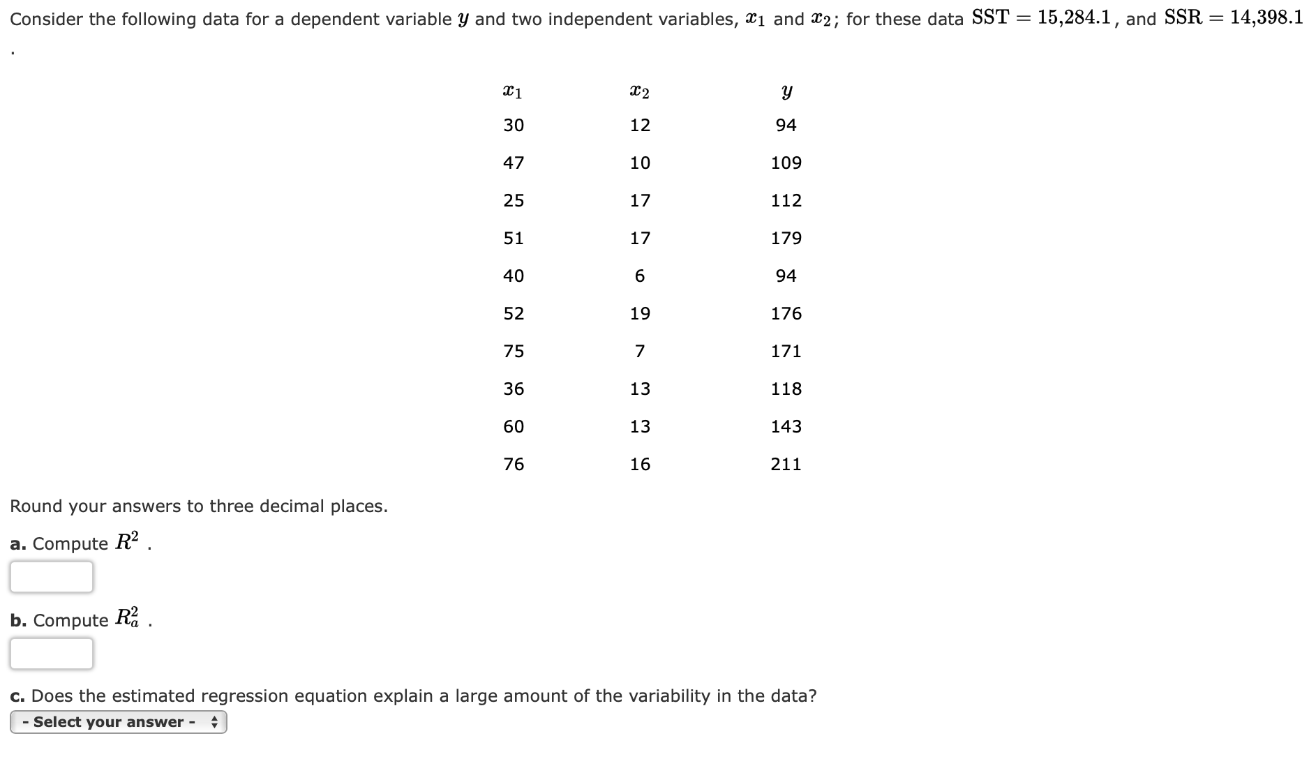 C 1 C 2 y 30 12 94 47 10 108 25